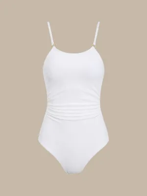 White Bowknot One-Piece Swimsuit