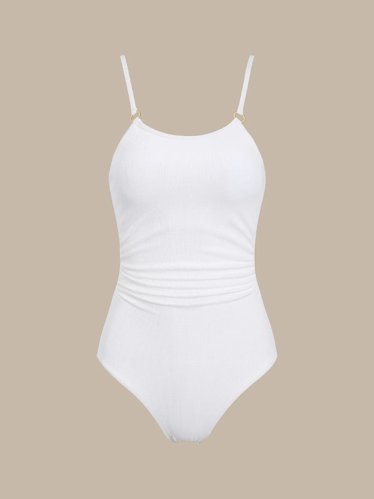 White Bowknot One-Piece Swimsuit