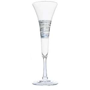 White Silverspun Champagne Flute