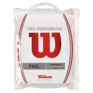 Wilson Pro Perforated Overgrip 12 pack White