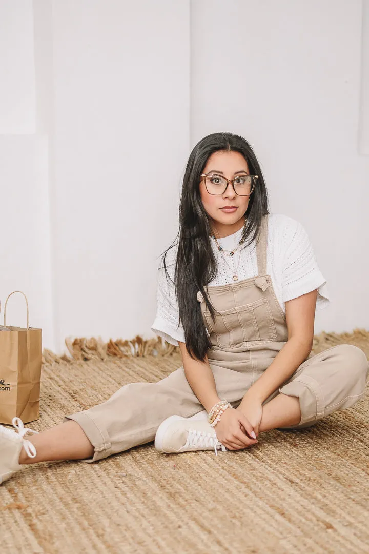 Woven Drift Relax Fit Overalls | Ash Mocha