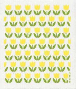 Yellow Tulip Small Dishcloth