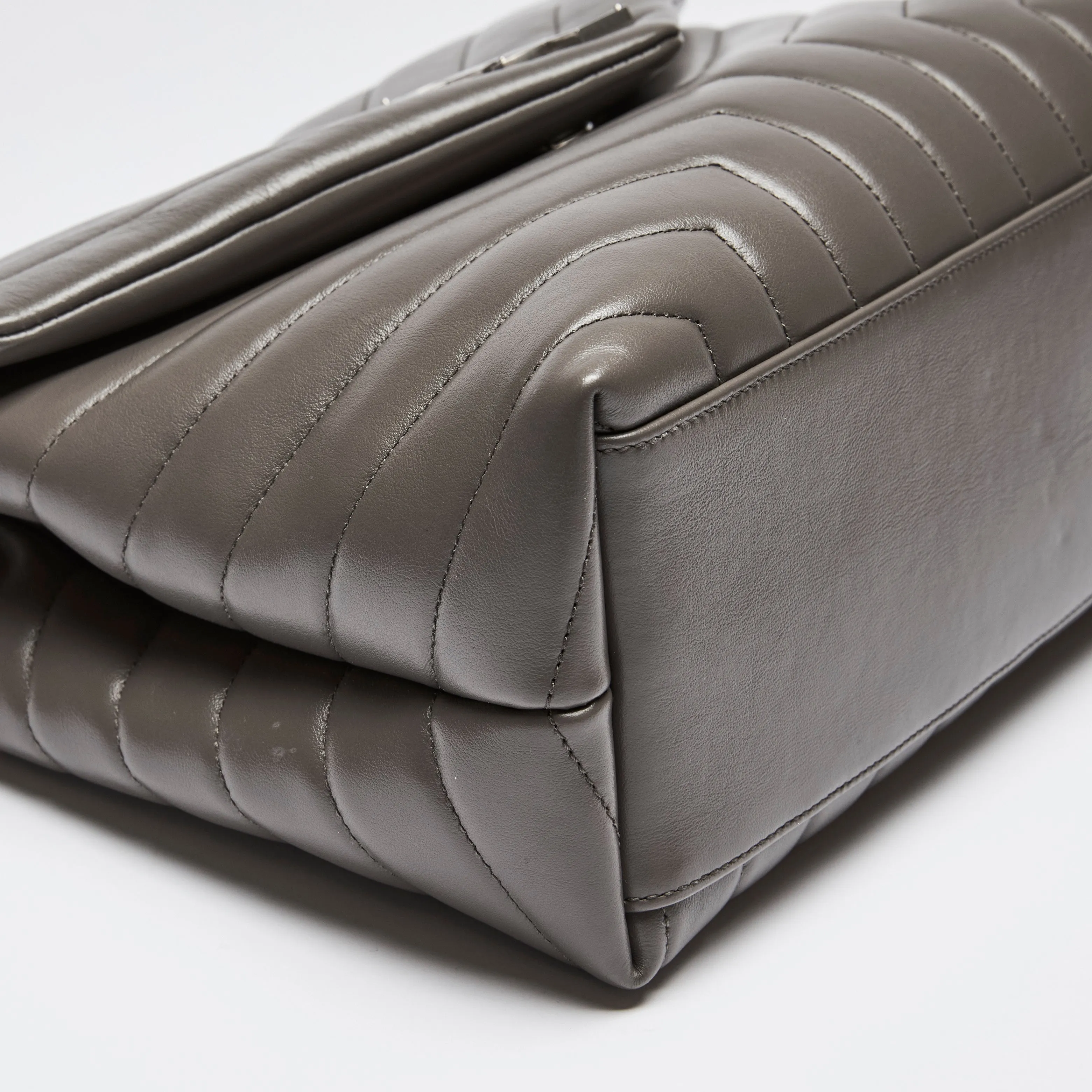 YSL Medium Lou Lou Grey Hand Bag