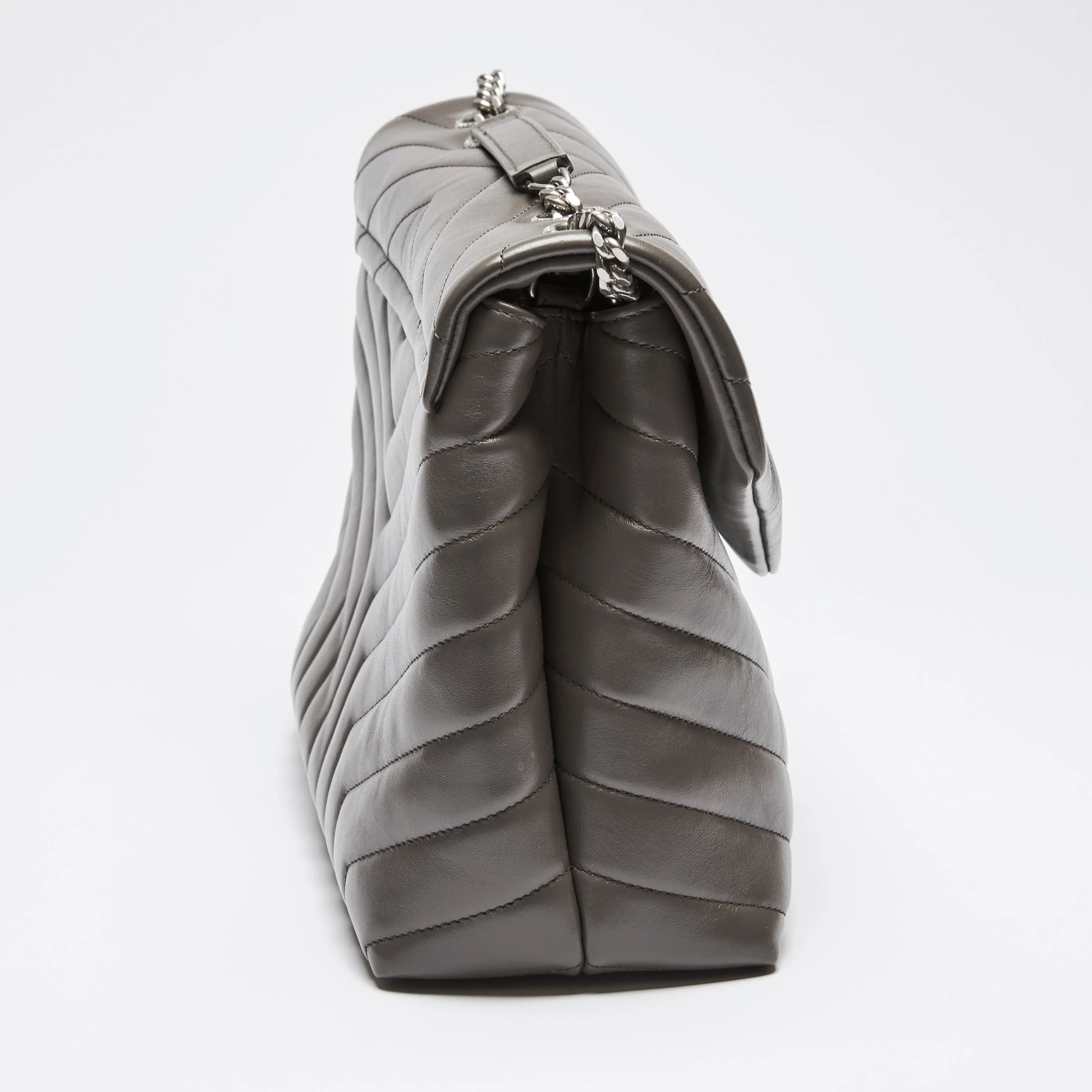 YSL Medium Lou Lou Grey Hand Bag