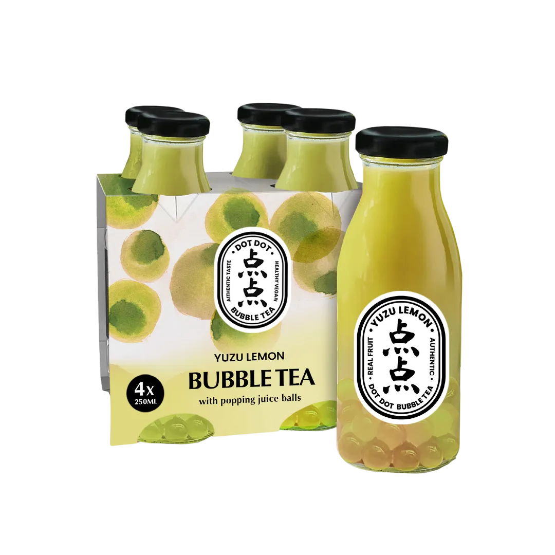Yuzu Lemon Bubble Tea  4 x 4 x 250ml